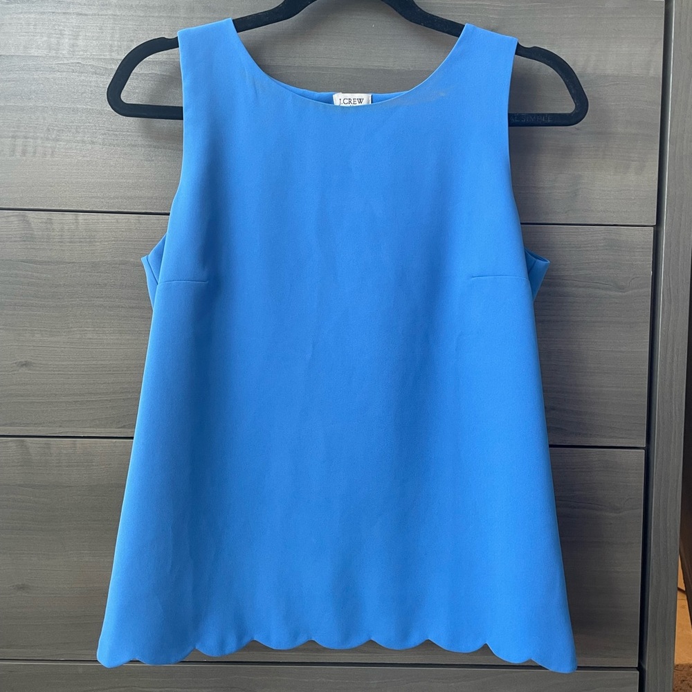 JCREW scalloped-hem tank top
